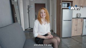 Realtor in Stockings Gets Creampied During House Tour — POV