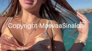 Maevaa Sinaloa – il me baise sans capote aux îles Lavezzi en Corse devant des voyeurs – Creampie