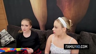 Hot blonde stepdaughters riding on stepdad’s big cock – Laney Grey, Anna Claire Clouds