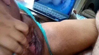 I ejaculated he spurted sperm inside with the blonde being broken in her ass I ejaculated along🍑💦