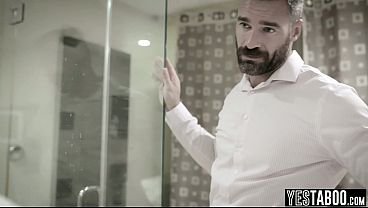 Big tits desperate MILF maid fucks big dick mature boss for money
