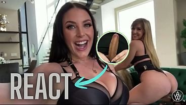 React: ANGELA WHITE – Hot Threesome with Lena Paul and Johnny Sins