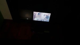 Blowjob watching porn
